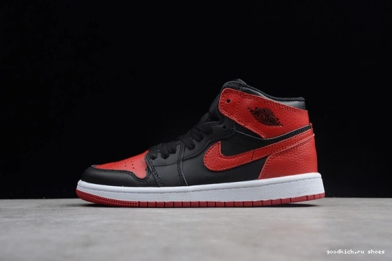 OG  Black Red Kid 001 Jordan Air 555088 001 1 Retro  Banned 555088 Kids High Bred 0301